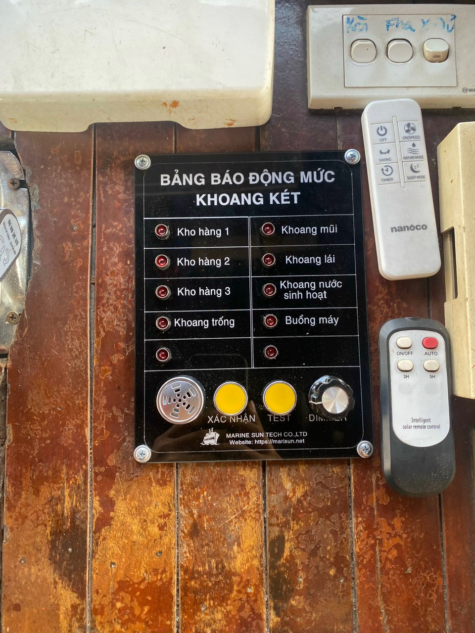 bảng báo mức khoang két